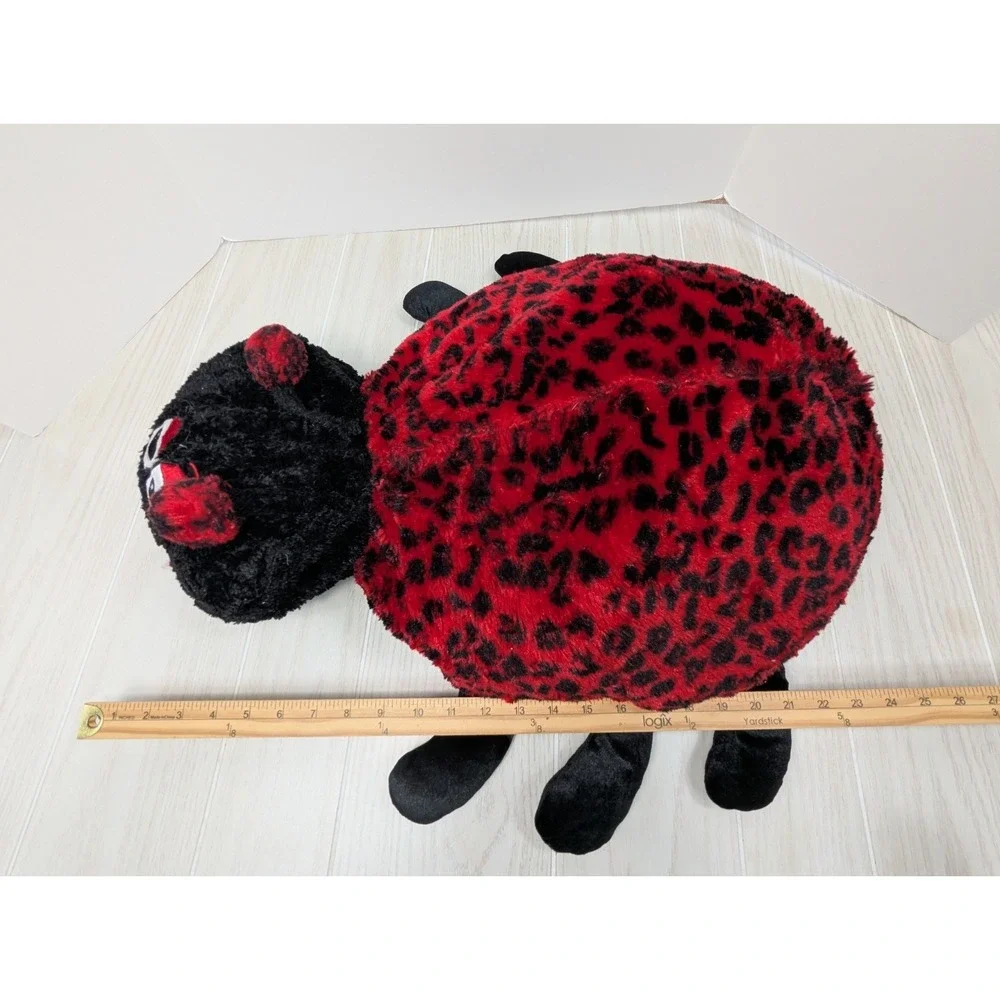 Dandee Large Ladybug Pillow Plush heart eyes cheeks round body - Picture 7 of 9